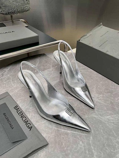 Женские кожаные туфли на каблуке Balenciaga premium   