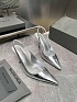 Женские кожаные туфли на каблуке Balenciaga premium
