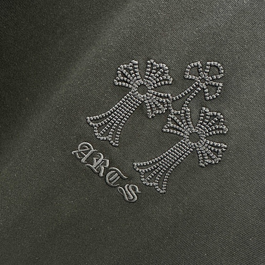 Чёрная оверсайз футболка Chrome Hearts Premium