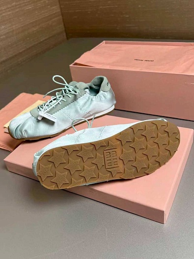 Женские кроссовки MIU MIU Plume Satin premium   