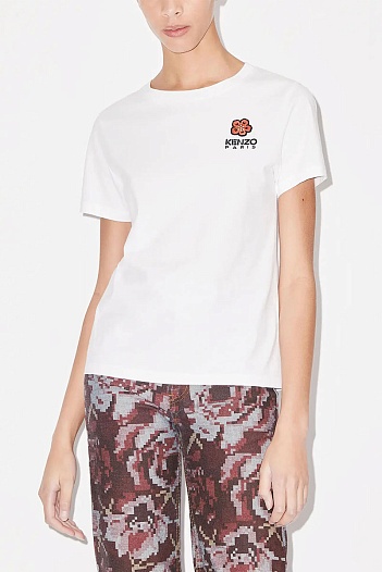 Женская белая футболка Kenzo Boke Flower   