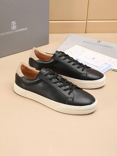 Мужские кожаные кроссовки Brunello Cucinelli   