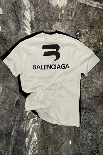 Белая оверсайз футболка Balenciaga Evangelion   