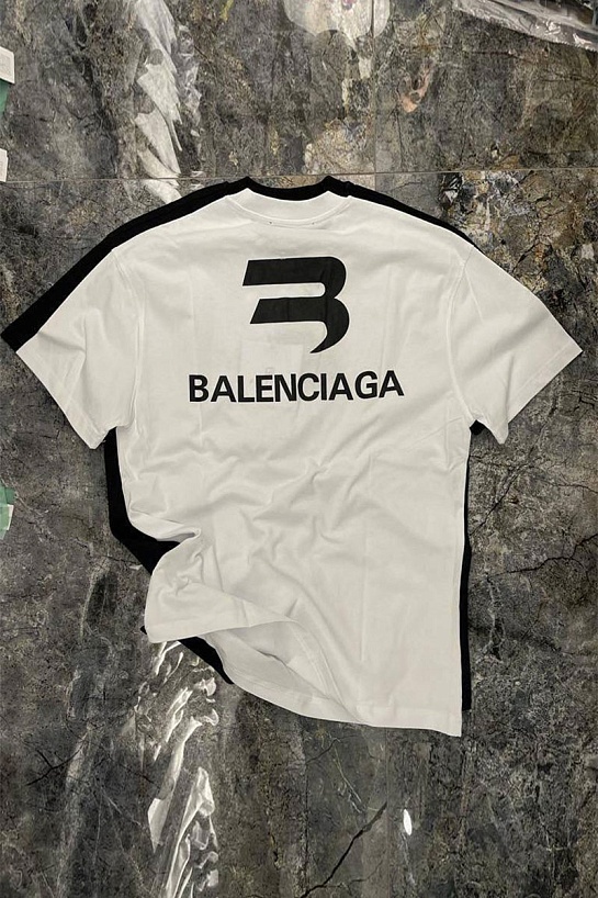 Белая оверсайз футболка Balenciaga Evangelion