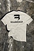 Белая оверсайз футболка Balenciaga Evangelion