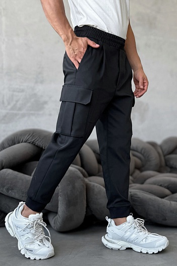 Мужские чёрные джоггеры Dsquared2 cargo   