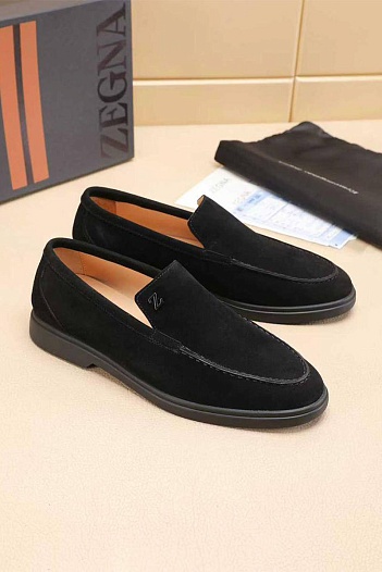 Мужские замшевые лоферы Ermenegildo Zegna   