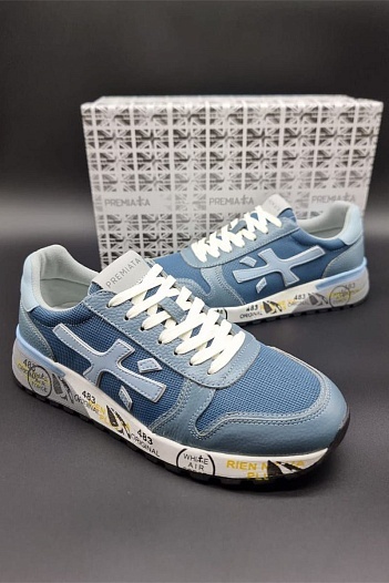 Комбинированные кроссовки Premiata Mick - Blue   