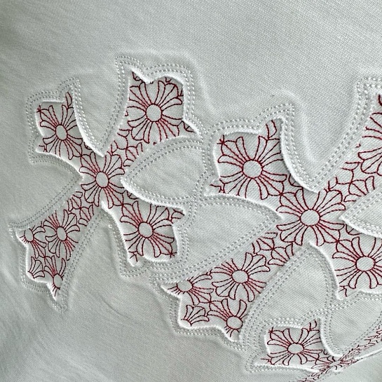 Белая оверсайз футболка Chrome Hearts Premium