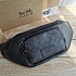 Кожаная сумка на пояс Coach Track - Black