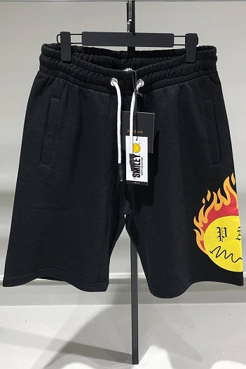 Оверсайз шорты Palm Angels "Burning Head" - Black   