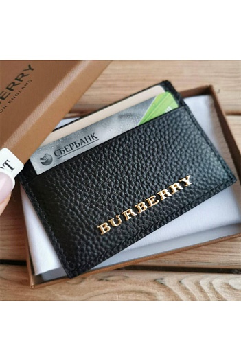 Кожаный кардхолдер Burberry logo-plaque 10.4x7.5 см   