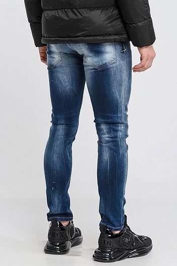 Мужские джинсы Dsquared2 paint splatter - Navy   