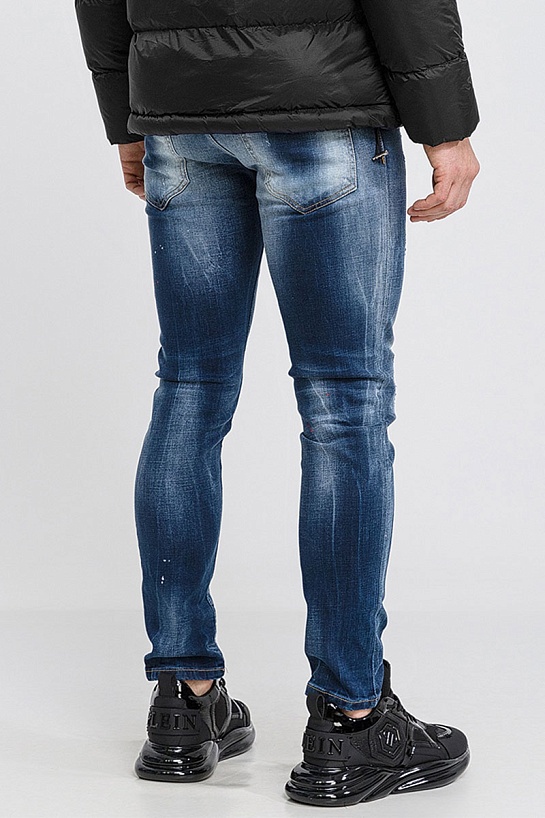 Мужские джинсы Dsquared2 paint splatter - Navy