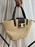 Плетёная сумка с кожаной отделкой Celine 30x18 см