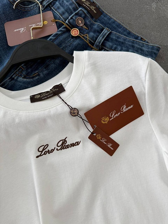 Женская базовая футболка Loro Piana premium - White