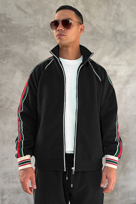 Чёрный спортивный костюм Gucci GG jacquard