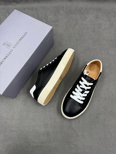 Мужские кожаные кроссовки Brunello Cucinelli   