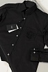 Мужская рубашка Balmain embroidered logo - Black