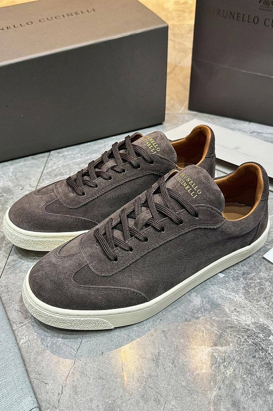 Мужские замшевые кроссовки Brunello Cucinelli