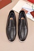 Кожаные лоферы с мехом Loro Piana Open Walk - Brown
