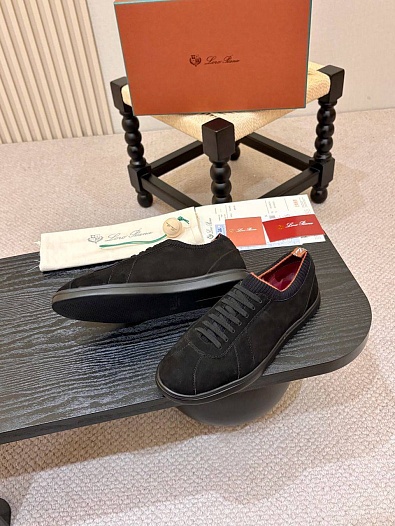 Мужские кроссовки Loro Piana Soho 2.0 Walk - Black   
