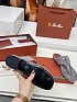 Женские замшевые шлёпанцы Loro Piana Premium - Grey