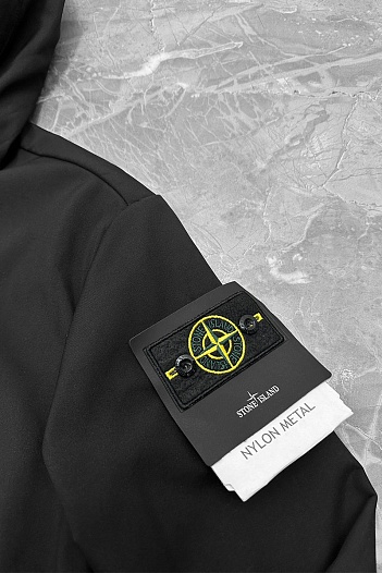 Мужская чёрная куртка Stone Island compass-patch   