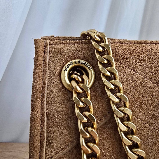 Замшевая сумка Yves Saint Laurent 32x25 см