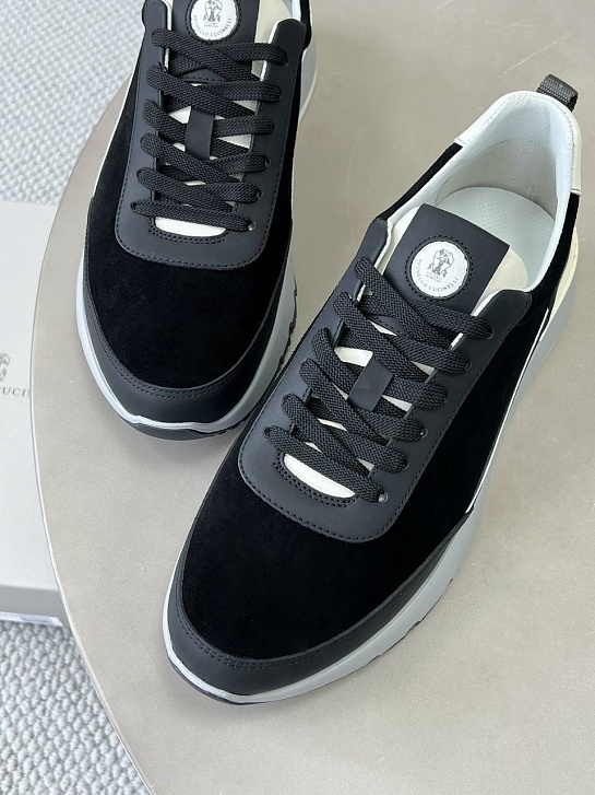 Замшевые кроссовки Brunello Cucinelli Premium - Black