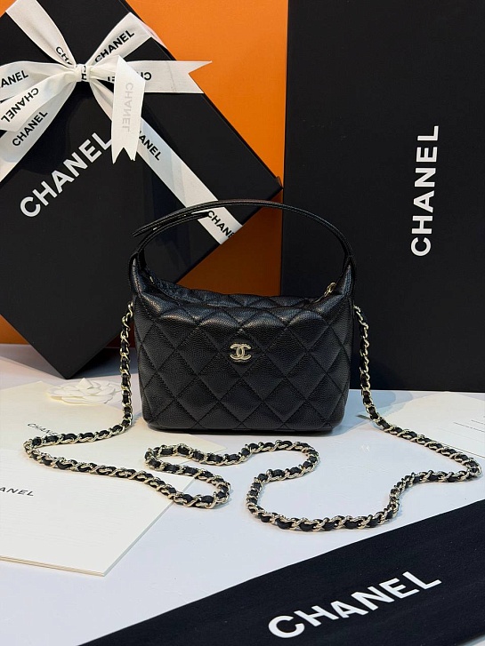 Кожаная сумка Chanel premium 18x12x6 см