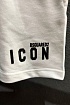 Мужские белые шорты Dsquared2 ICON-logo