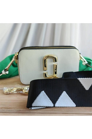 Кожаная сумка Marc Jacobs Snapshot 19x11 см - White   