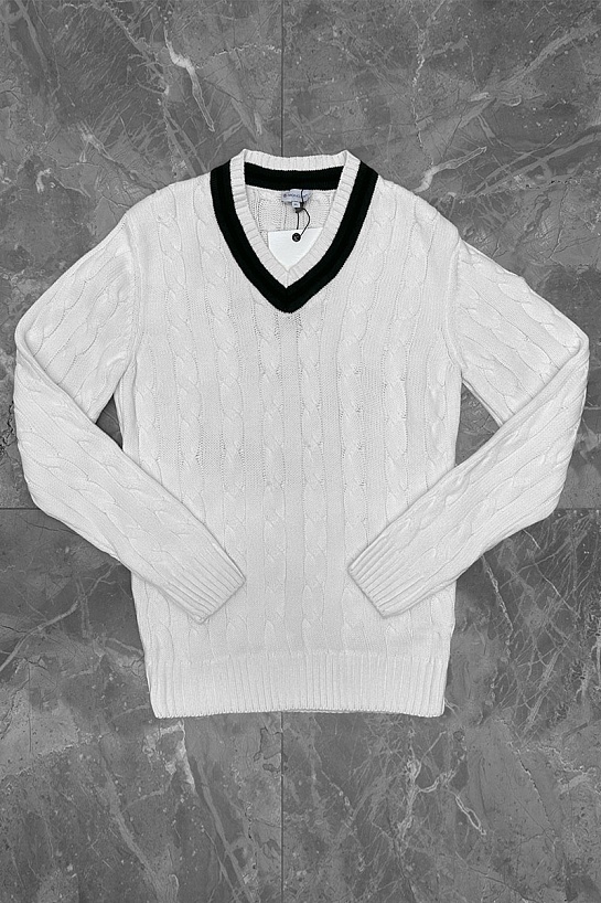 Мужской белый свитер Moncler