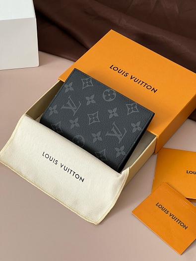 Кожаная обложка для паспорта Louis Vuitton Premium 14x9.5x1.5 см   