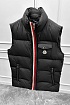Мужской жилет чёрного цвета Moncler logo-patch