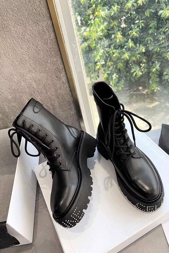 Женские кожаные ботинки Celine Premium