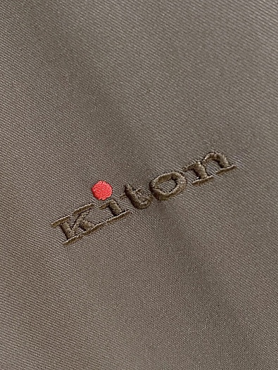 Мужская коричневая рубашка Kiton premium   