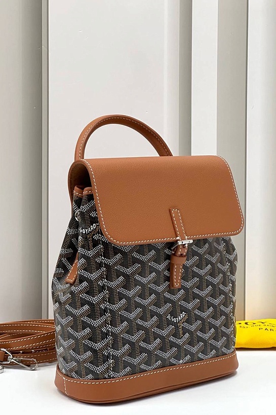 Женский рюкзак Goyard Alpin Mini Premium 23x19x9.5 см - Brown