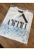 Оверсайз футболка Amiri "Paint Splatter" - White