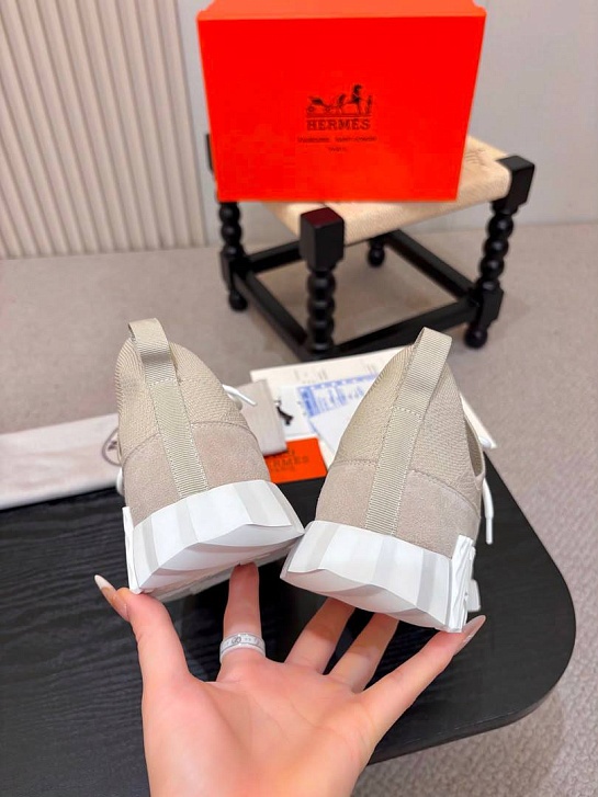 Текстильные кроссовки Hermes lift slip-on