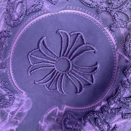 Фиолетовая оверсайз футболка Chrome Hearts Premium