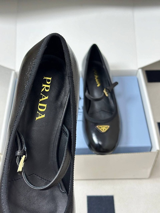 Женские кожаные туфли Prada premium