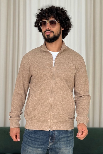 Мужская коричневая кофта на молнии Loro Piana   