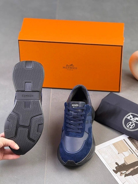 Мужские комбинированные кроссовки Hermes