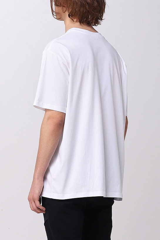 Футболка белого цвета Balmain metallic coin