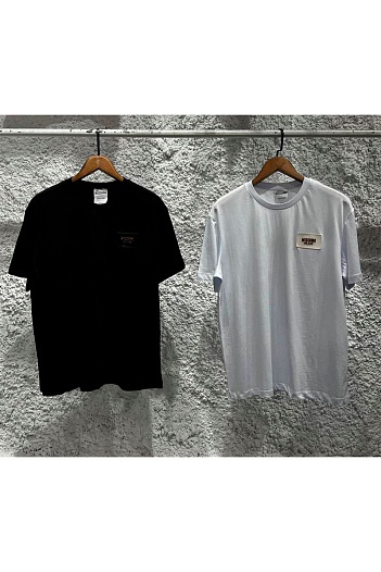 Белая оверсайз футболка Moschino logo-patch   