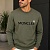 Мужской зелёный свитшот Moncler logo-patch