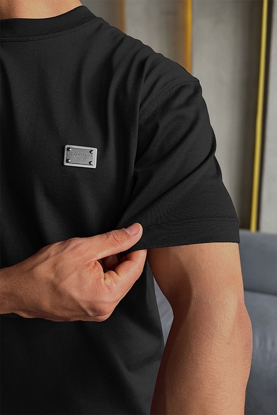 Футболка Dolce & Gabbana logo-plaque - Black