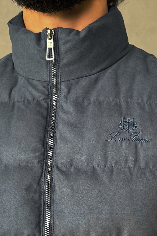 Мужской синий жилет Loro Piana